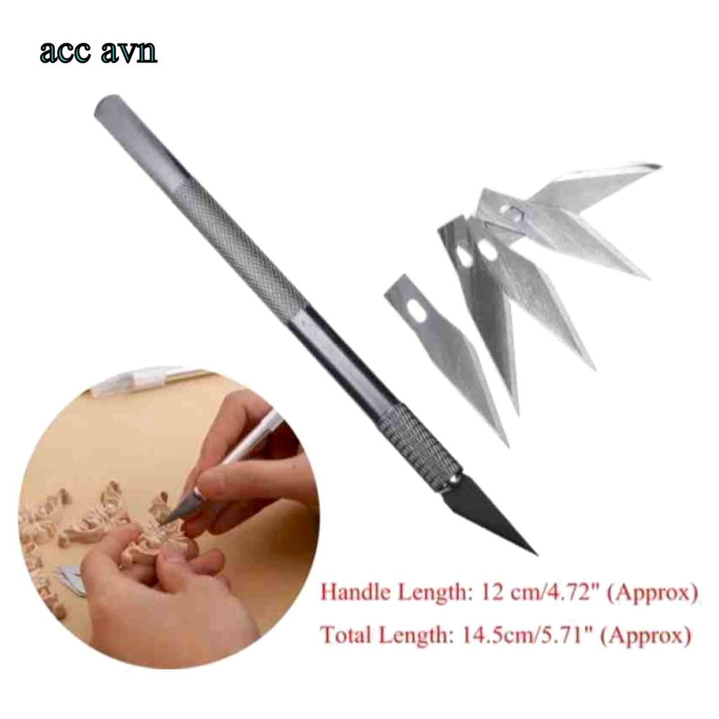 

KNIFEZER Pisau Ukir Seni Hobby Crafting Art Knife Metal Handle