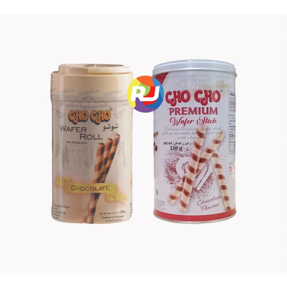 

CHO CHO Kaleng - Wafer Stick Chocolate 350gr / Wafer Roll 260gr