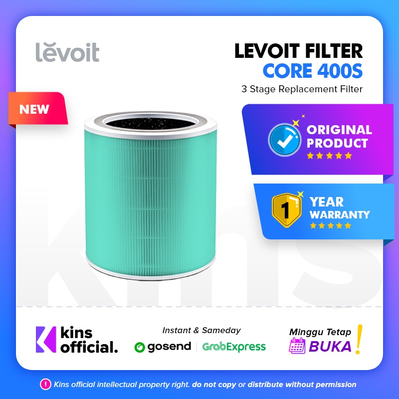 Levoit Replacement HEPA-13 Filter Air Purifier Core 400S Hijau