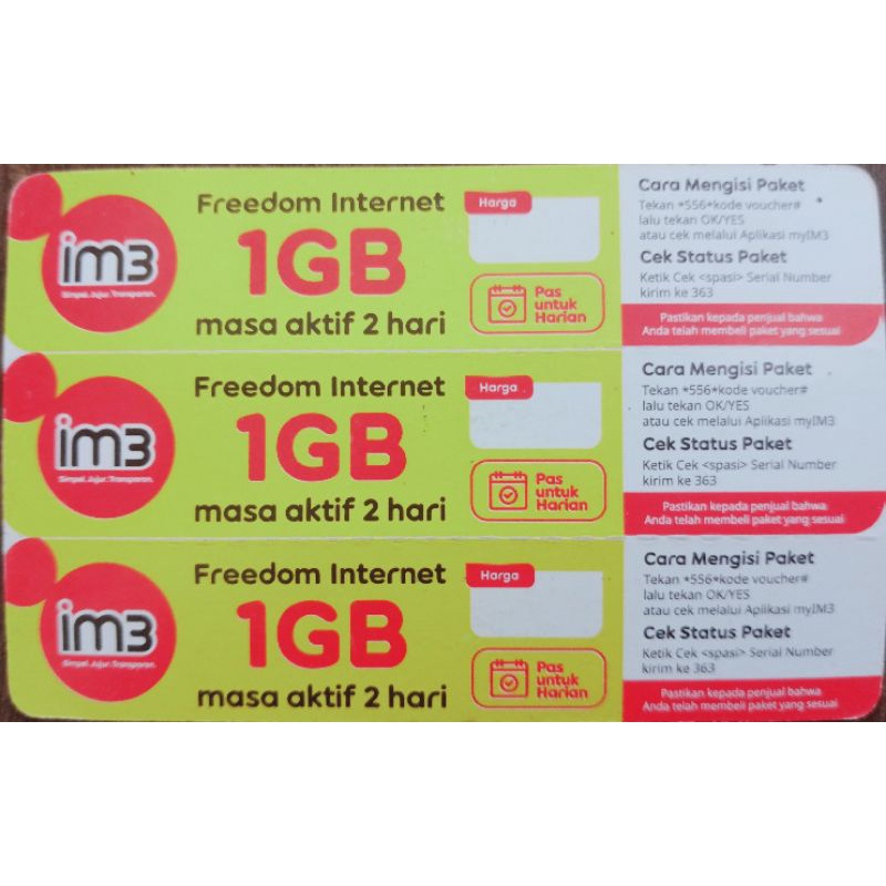 Voucher INDOSAT 1GB 2 Hari
