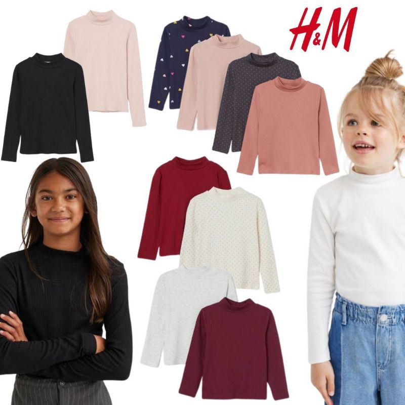 Atasan anak perempuan turtle neck Hm  0325