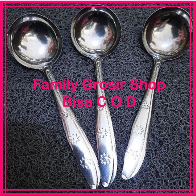 Irus/Erus kuah stainless doll 20x6,5cm - centong sayur bulat