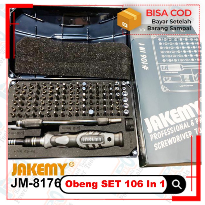 Mato Obeng Elektrik Mini Jakemy 106 In 1 Set Hp Nintendo Laptop Kacamata