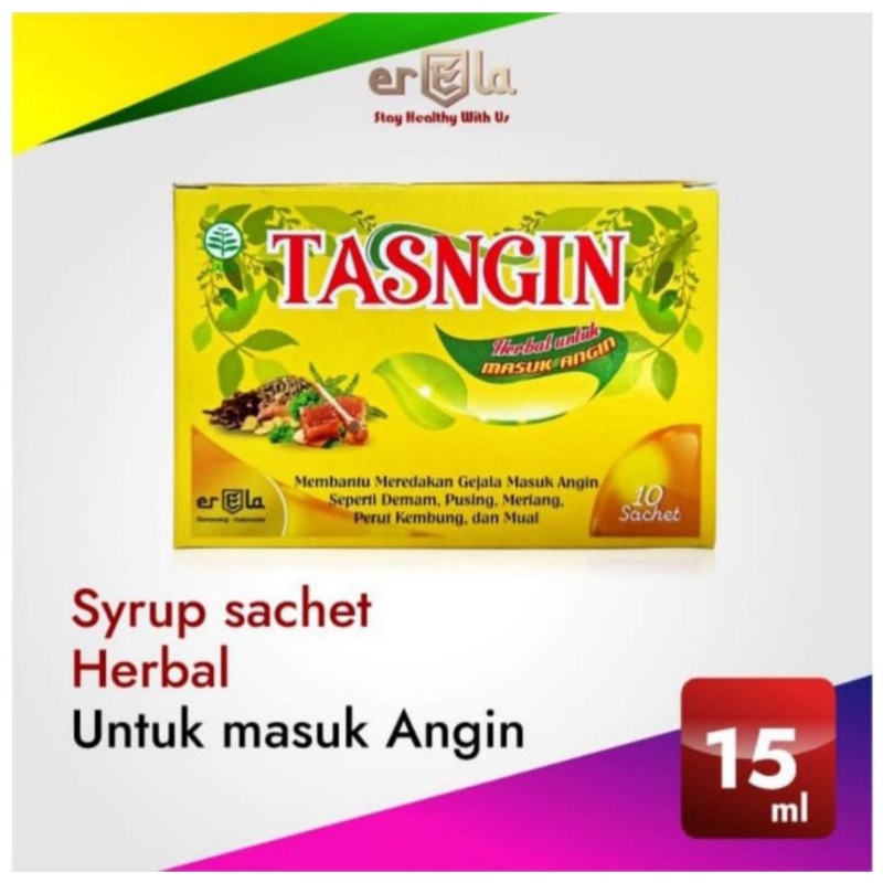 TASNGIN sachet per BOK / Herbal pereda masuk angin / per Bok isi 10 sachet @15 ml (Pengganti Tolak Angin)