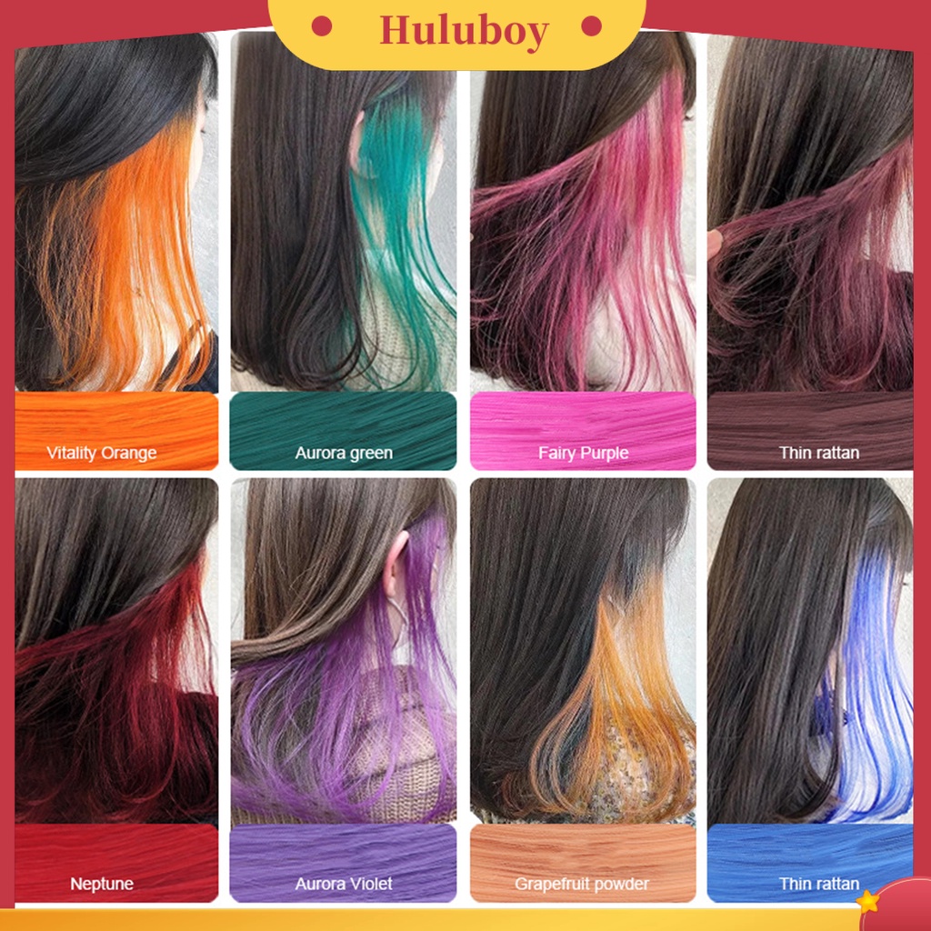 Wig Rambut Ekstensi Model Panjang Lurus Warna-Warni Untuk Wanita