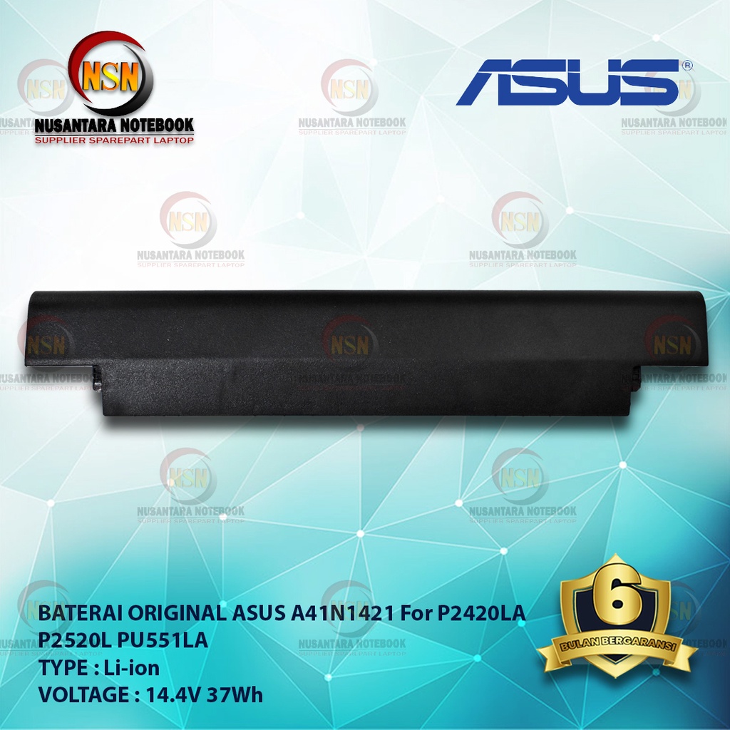 Baterai Original Asus A41N1421 For Laptop Asus P2420LA P2520L PU551LA