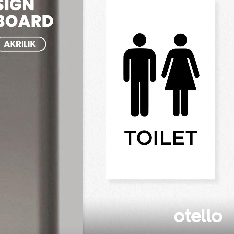 Jual Trend Signage Toilet Pria Wanita Ikon Sign Board Akrilik Portrait