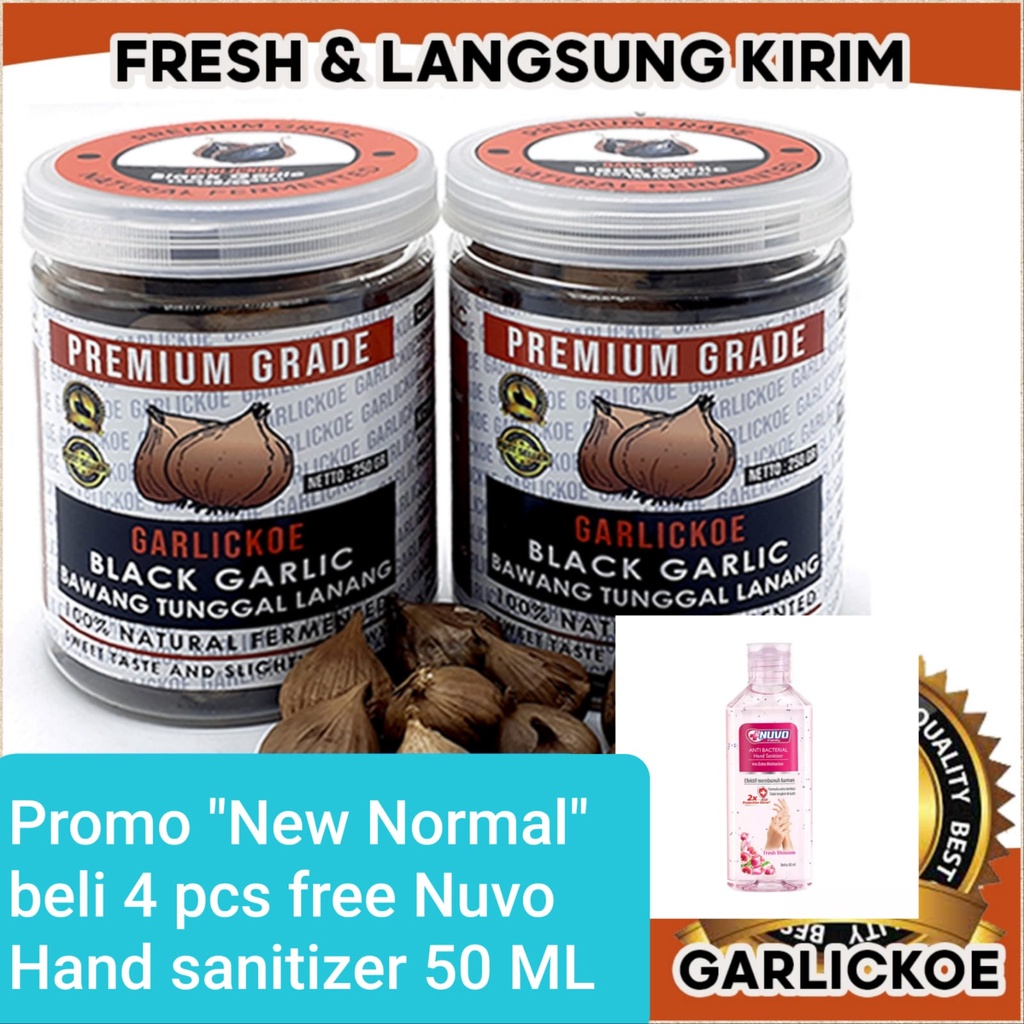 BLACK GARLIC / BAWANG HITAM TUNGGAL LANANG PROMO 1KG FREE NUVO HS