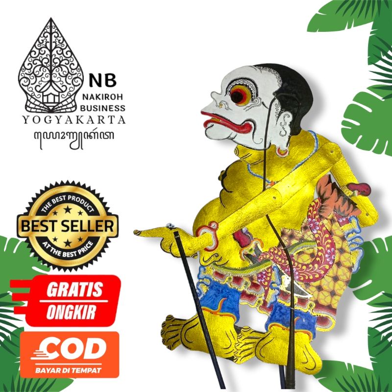 NAKIROHBUSINESS Wayang Kulit Sapi Bagong Emas Versi Ki Seno Nugroho Ukuran Standar Dalang