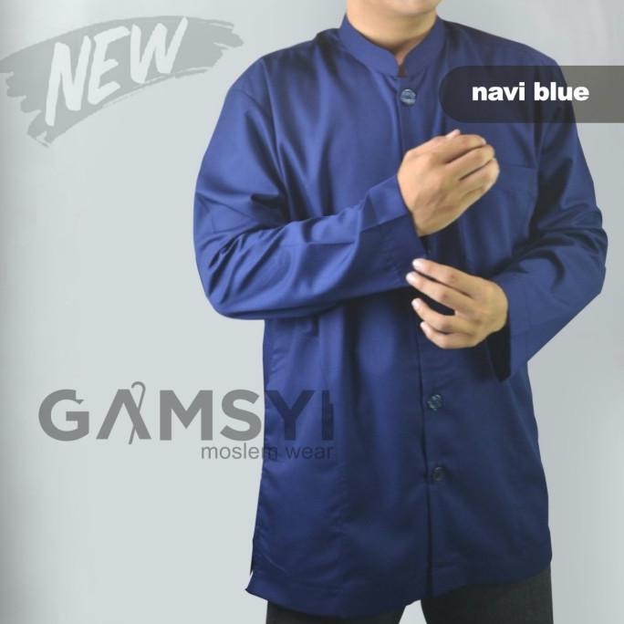 Baju Koko Putih Polos jumbo/KOKO DEWASA LENGAN PANJANG/Koko Gamsyi