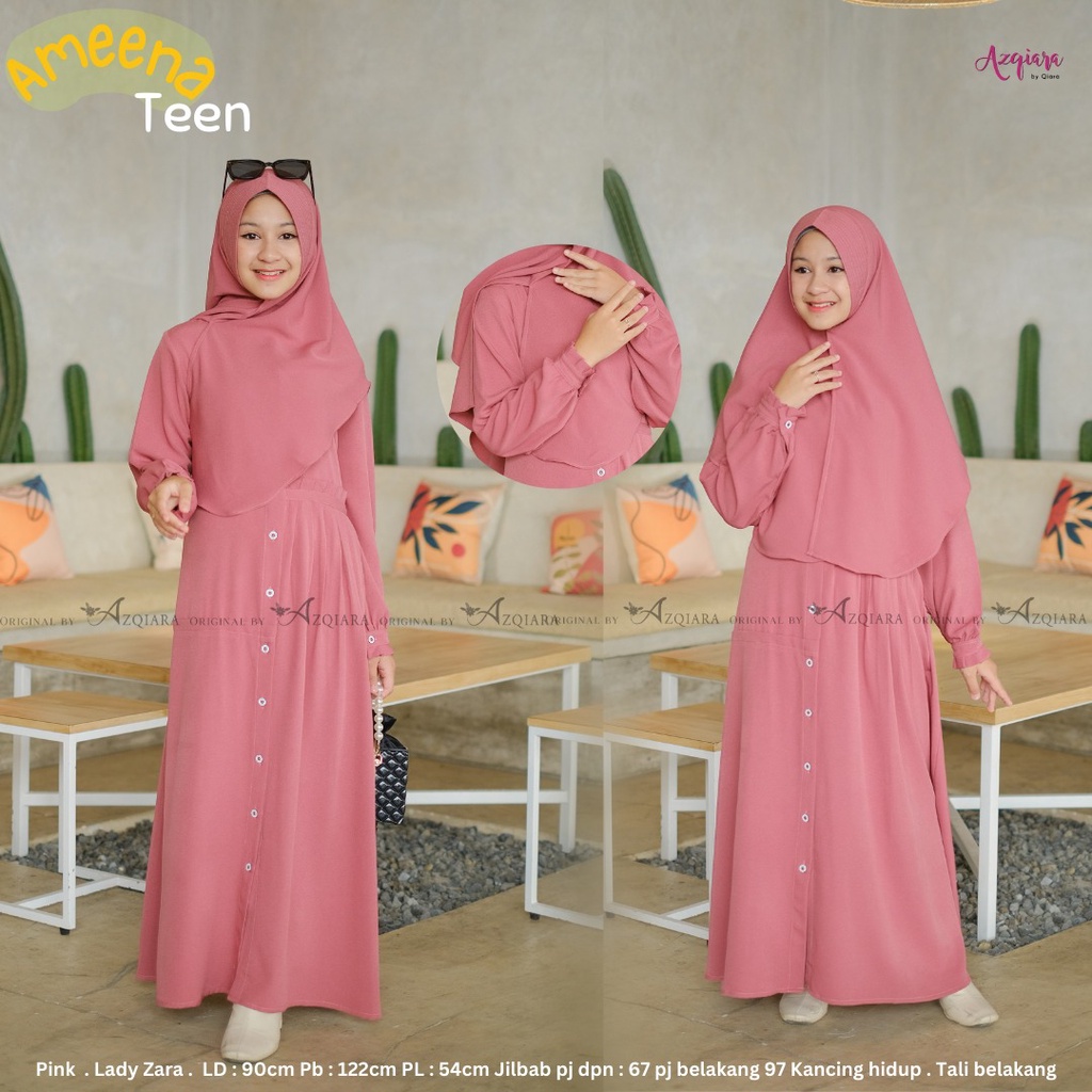 Ameena Kids Gamiss Teen Remaja Muslim  Original Produk By Qiara