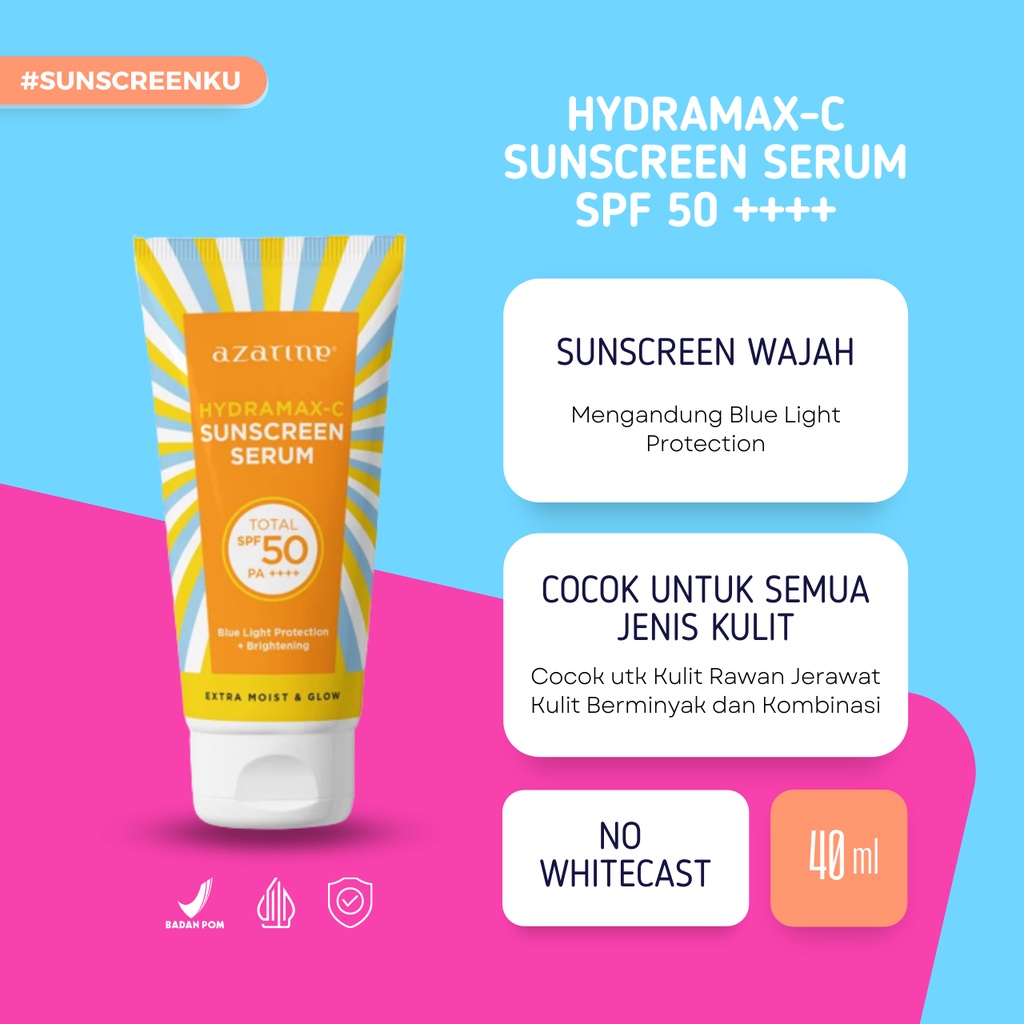 Jual Original Azarine Hydramax C Sunscreen Serum Spf Pa Ml Shopee Indonesia