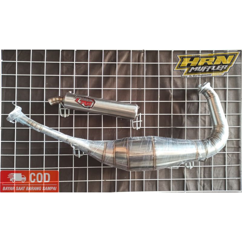 Ready Knalpot Racing Ninja 2Tak R9 Type Leher L Full Stainles PNP Ninja R , RR , SS
