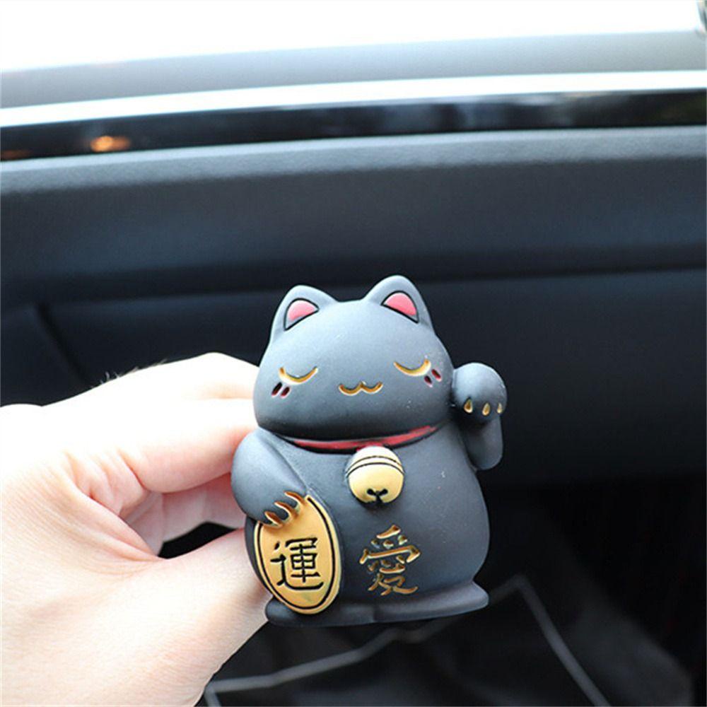 Lanfy Klip Parfum Mobil Car Styling Kartun Mobil Aroma Diffuser Resin Hiasan Mobil Lucky Cat Car Fragrance Diffuser