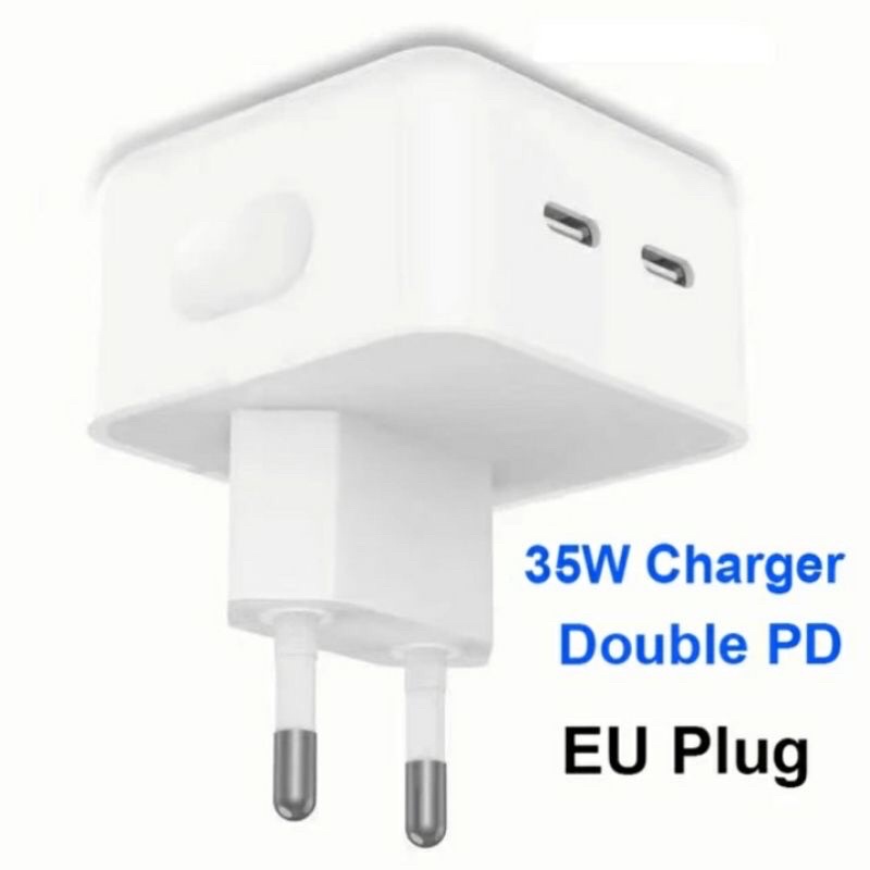 Charger Dual Usb Port C To Lighting 35W Fast Charging Power Adapter Usb C