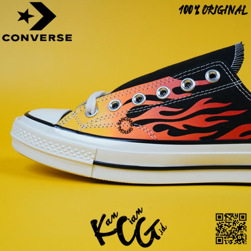 Converse Chuck Taylor 70S Low Flame Black Red''