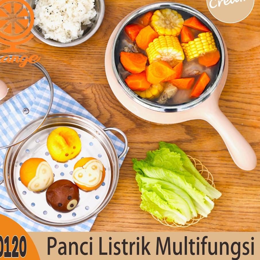 EVZ209 COD TERMURAH Panci Listrik Mie Nasi Ada Kukusan Gagang Anti Panas Hotpot Elektrik 2 Layer Pan