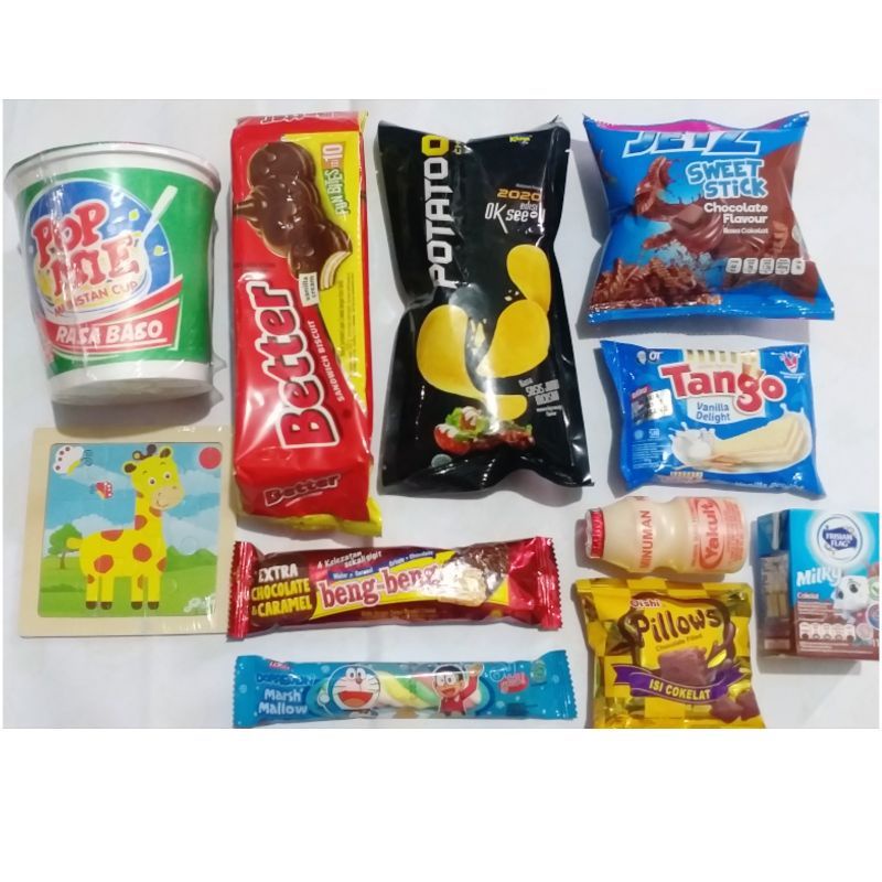 

PAKET SOUVENIR ULANG TAHUN GODIEBAG SNACK + PUZZLE / PAKET LEBARAN / PAKET SANTUNAN / PAKET HEMAT ULTAH