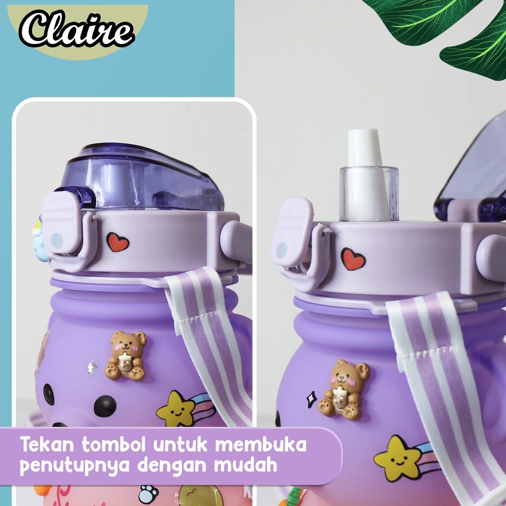 BOTOL MINUM BONEKA VIRAL MURAH WARNA 1.5 LITER dan 1.1 Liter 2D &amp; 3D STICKER