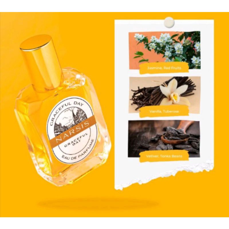 (BONUS PARFUM ) Narsis Graceful Day Eau de Perfume-Parfum Wanita Kesukaan Pria/ PARFUM