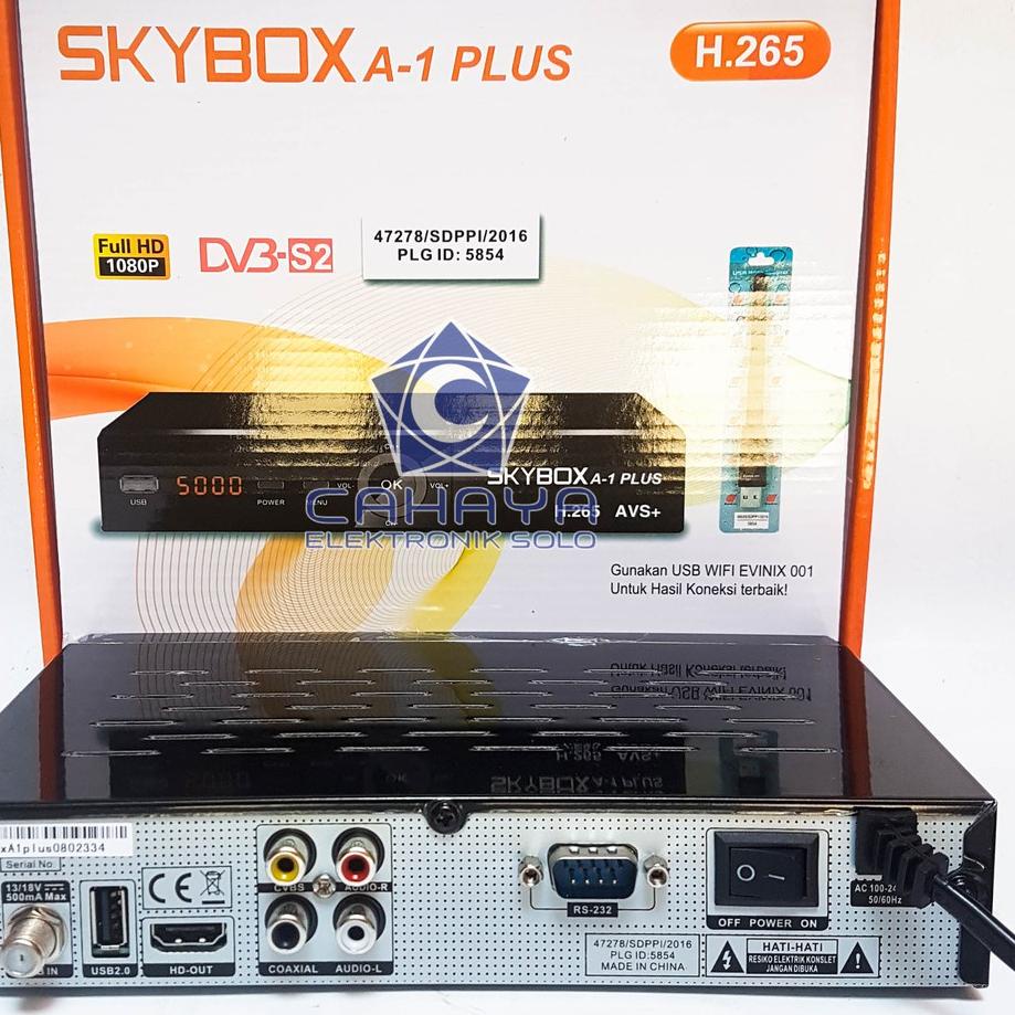 Hot Sale Receiver Skybox A1 Plus HD H265 HEVC Parabola Mpeg4 Powervu