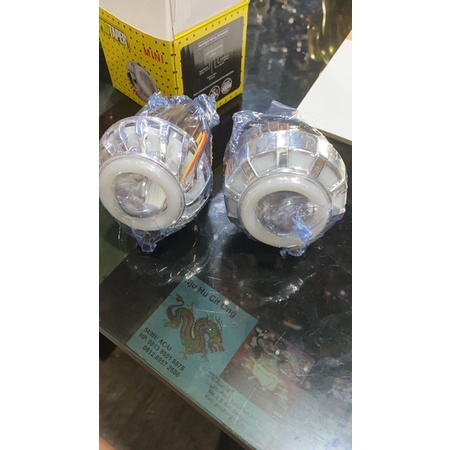 (Proji mini)lampu depan utama Proji mini angel merah-biru  all motor