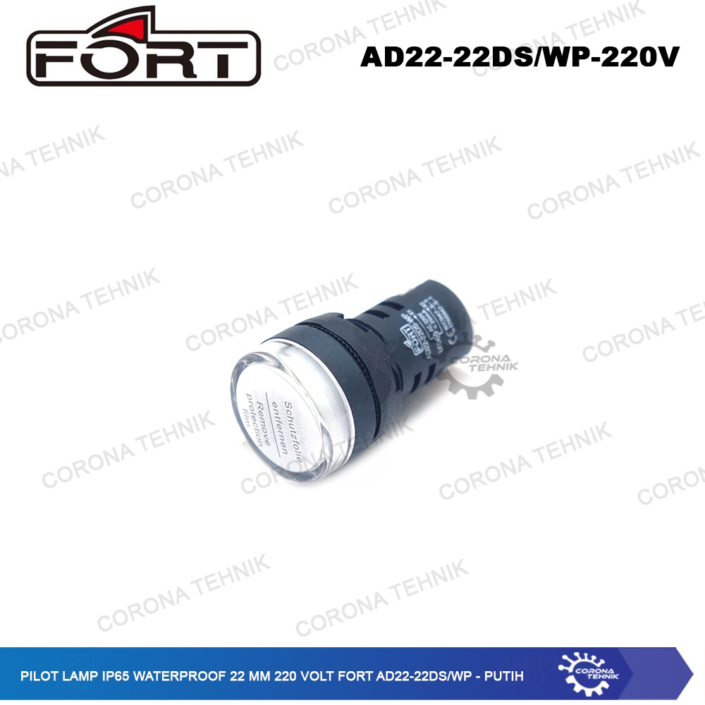 AD22-22DS/WP - Pilot Lamp IP65 Waterproof 22 mm 220 Volt FORT