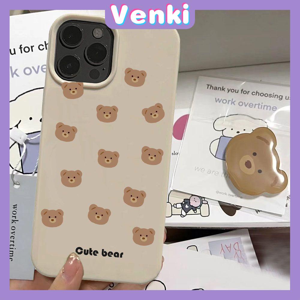 Case iPhone 14 Pro Max Soft TPU Candy Case Cute Little Bears Glossy Khaki Case Camera Protection Shockproof For iPhone 13 12 11 Plus Pro Max 7 Plus X XR