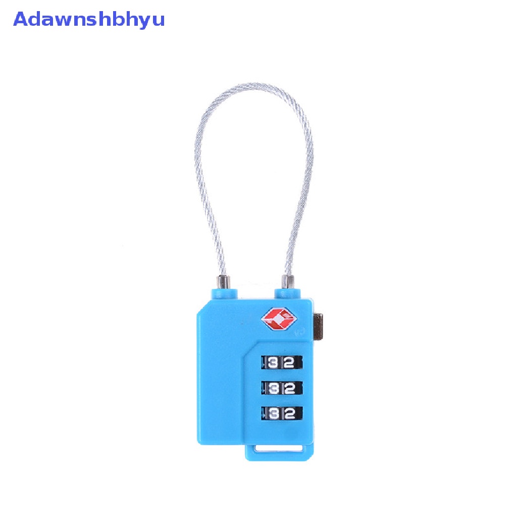 Adhyu TSA Resettable 3digi Combination Lock Koper Bagasi Travel Code Padlock ID