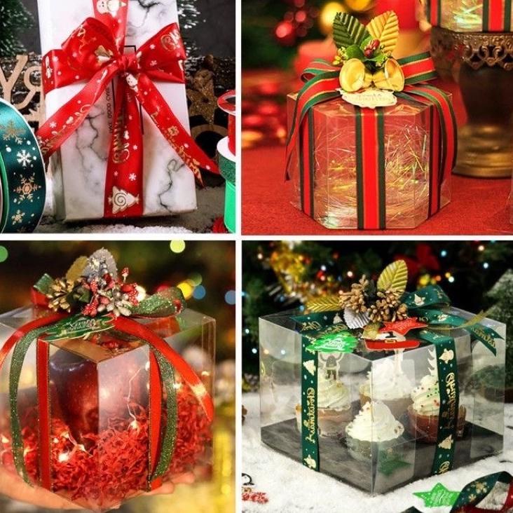 

Grosir Termurah Pita Satin Natal 1.5cm 1/2 inch - Pita Merry Christmas - Pita Satin Natal Per Roll - Pita Hampers Natal