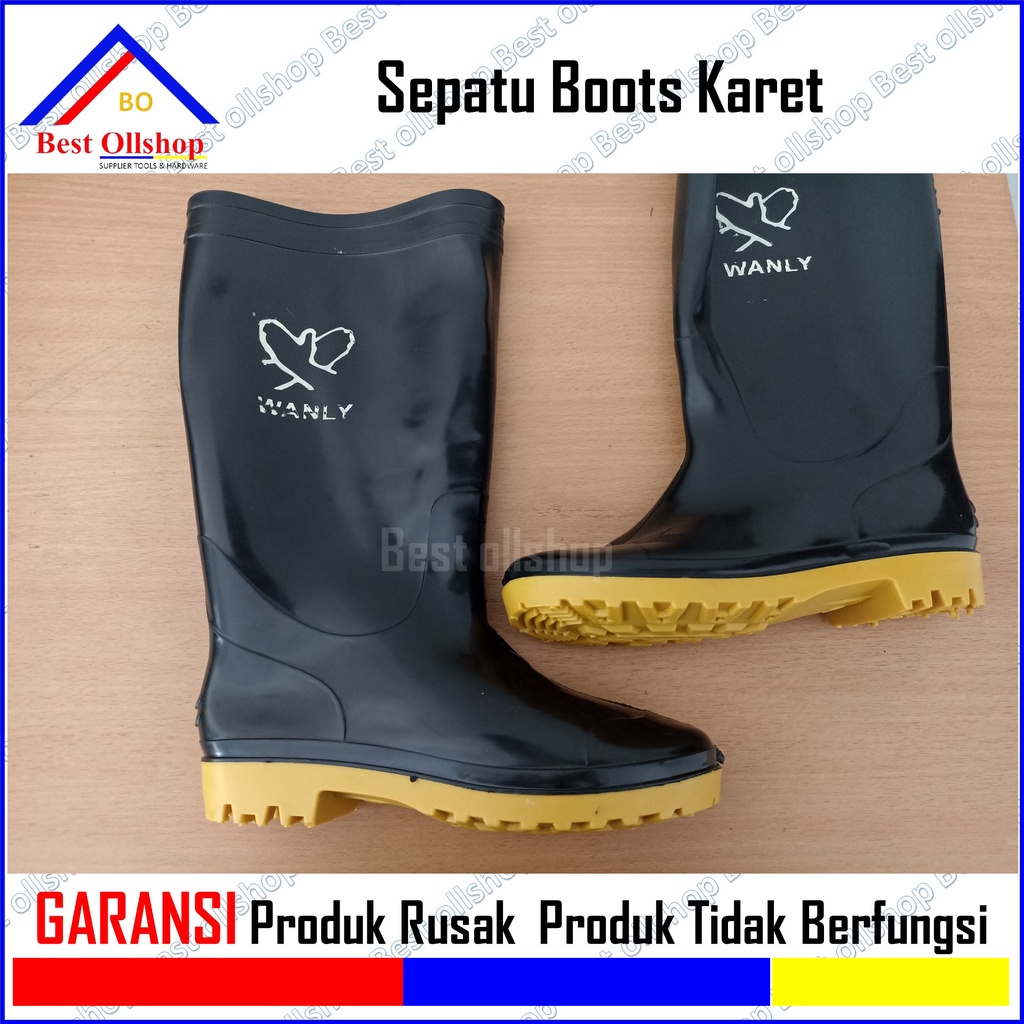 Sepatu Boot Hitam / Sepatu Proyek Hitam / Sepatu Boot Laki-Laki