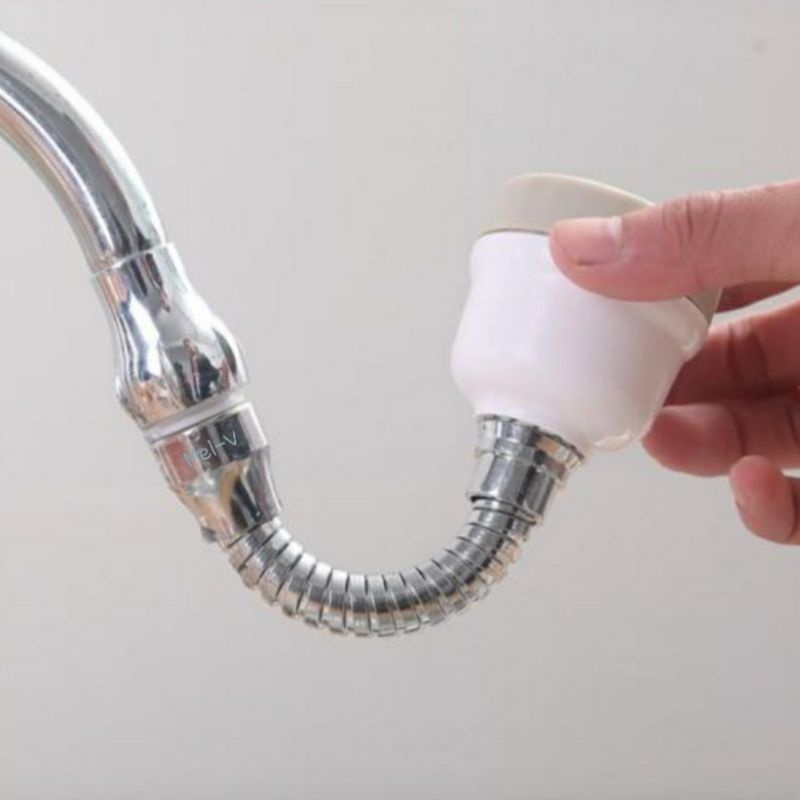 Turbo Faucet Sprayer 360 Rotasi Sambungan Kran Hemat Air Pendek & Panjang /Sambungan Kran Air Wastaf