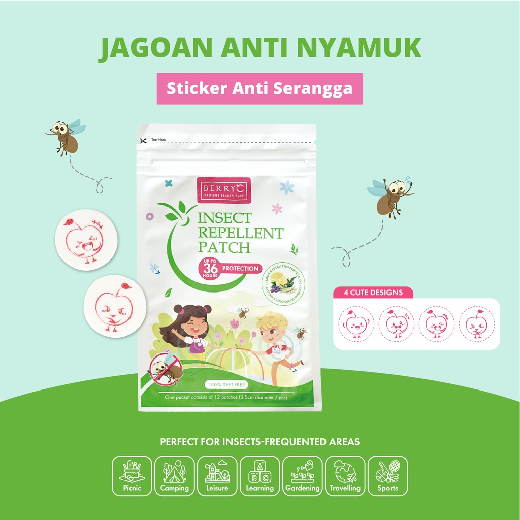 BerryC Mosquito &amp; Insect Repellent Patch Sticker Anti Nyamuk