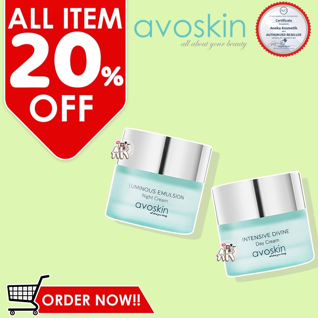 AVOSKIN CREAM 10GR (DAY INTENSE DIVINE / NIGHT LUMINOUS EMULSION )