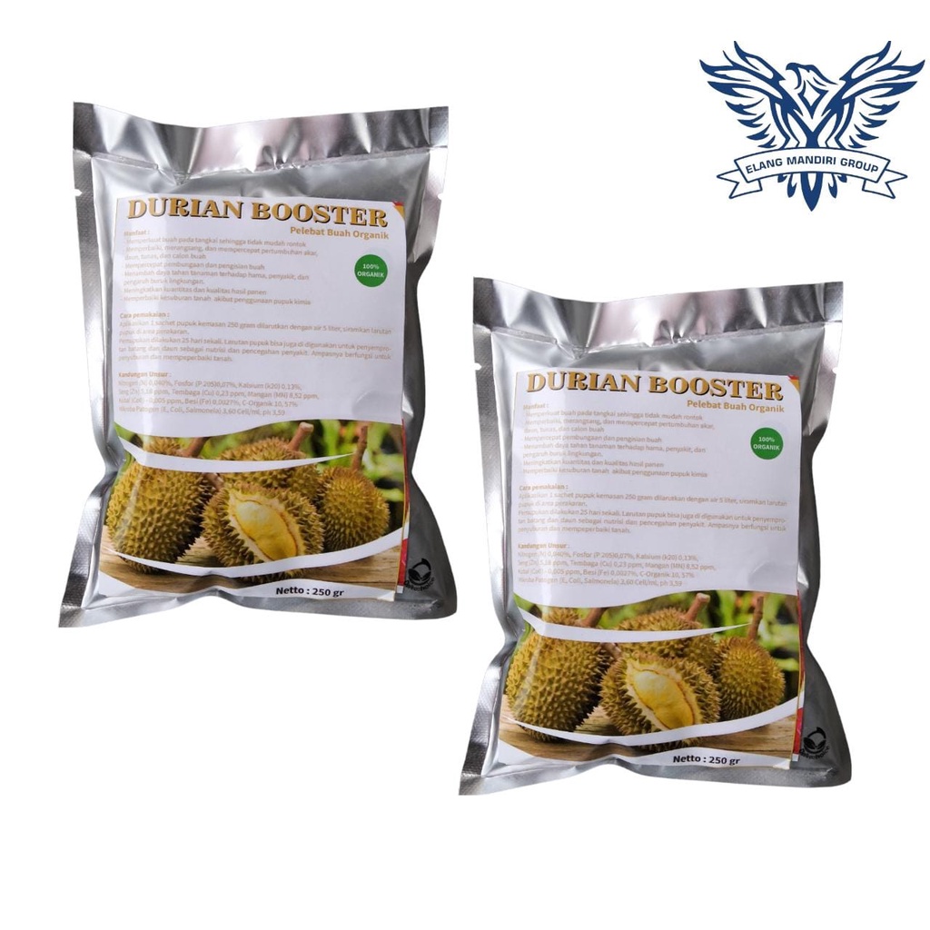 Repack Booster Durian 250gr Pupuk Organik Pelebat Buah dan Perangsang Durian Agar Cepat Berbuah Lebat