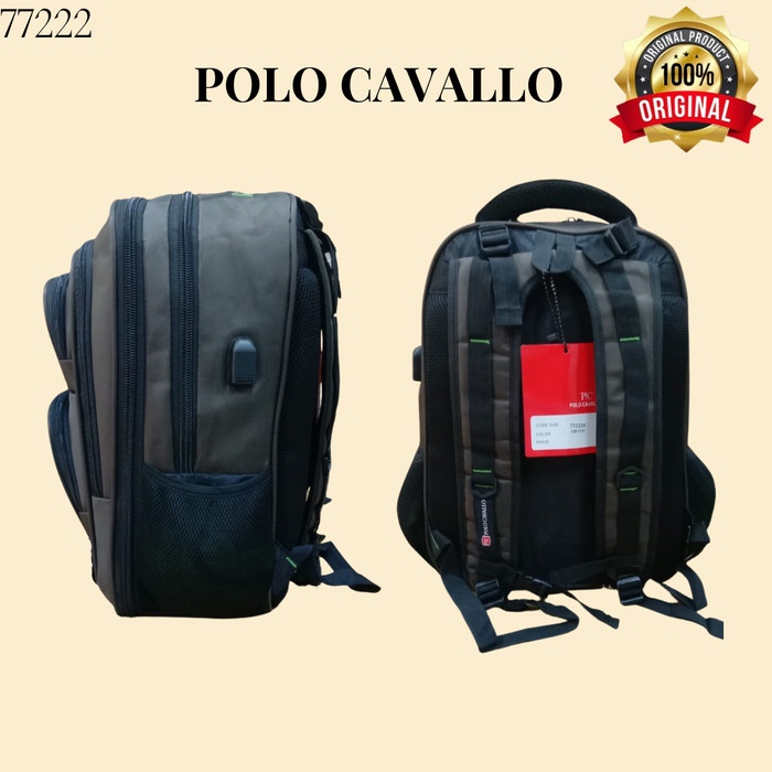 Promo Tas Ransel Pria Wanita Import Polo Cavallo 77222 Original