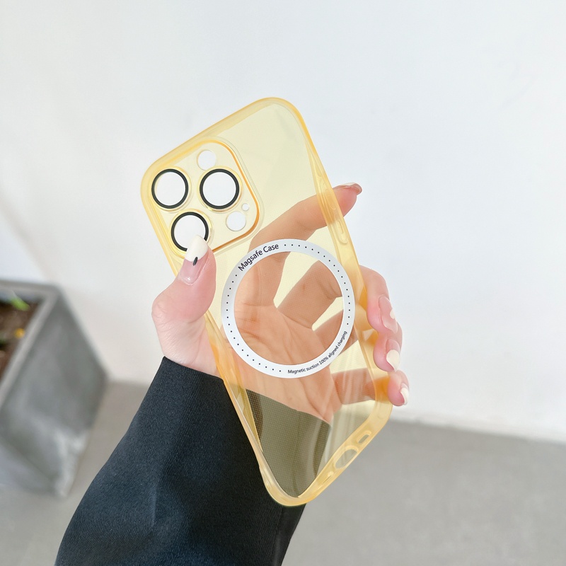 Soft Case Magnetik Dengan Lensa Film Transparan Untuk iPhone 14 Pro Max 13Pro 12ProMax 11 11Pro Max X Xs Max XR