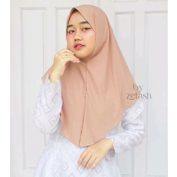 Jual jilbab instan oval jersey premium bergo malay syiria tanpa pet