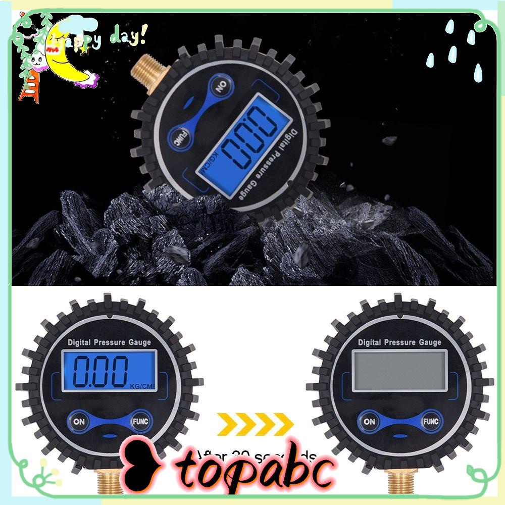 Alat Ukur Tekanan Ban Digital TOP Presisi Profesional: 0.01Bar LCD PSI Meter