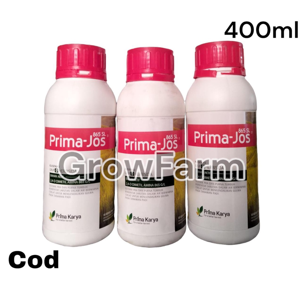 PRIMA JOS 865SL 400ml Herbisida Bahan Aktif 2,4-D Dimetil amina DMA racun rumput untuk tanaman padi
