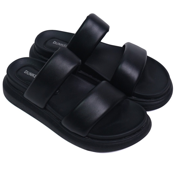 SARASARA YUK - Dunkenstock CHERRY Sandal Wanita Tinggi 5cm Size 36 - 40 Selop Tidak Licin Sendal Beleza Wedges Slop Birken Rumah Belleza 37 38 39 Warna Black Hitam Sara Sara Kekinian Premium Terbaru Shoes Ori Original Mall Official Store