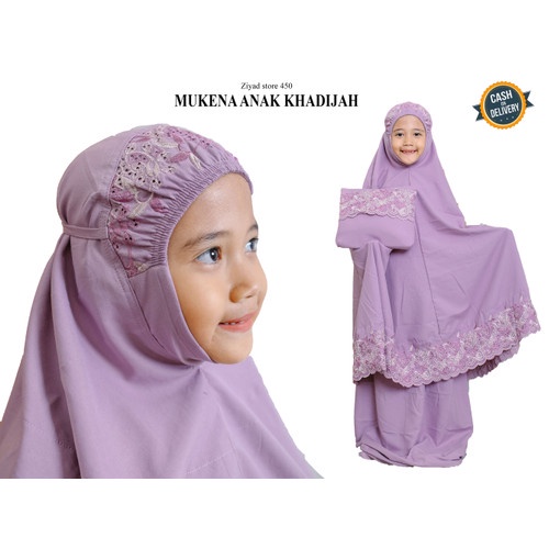 Mukena Khadijah Anak Bahan Micron Cantik Murah RENDA Elegant dan mewah