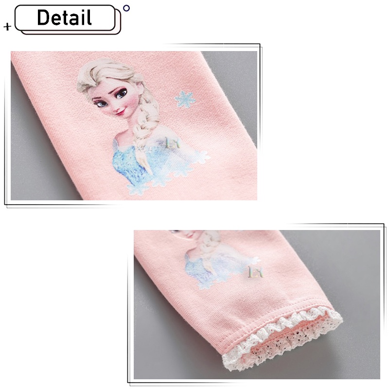 LNR Shop Girls Legging Katun Motif Frozen Elsa Pakaian Luar Anak Perempuan Baru  Anak Putri Celana Bayi Celana Ramping Celana Ketat