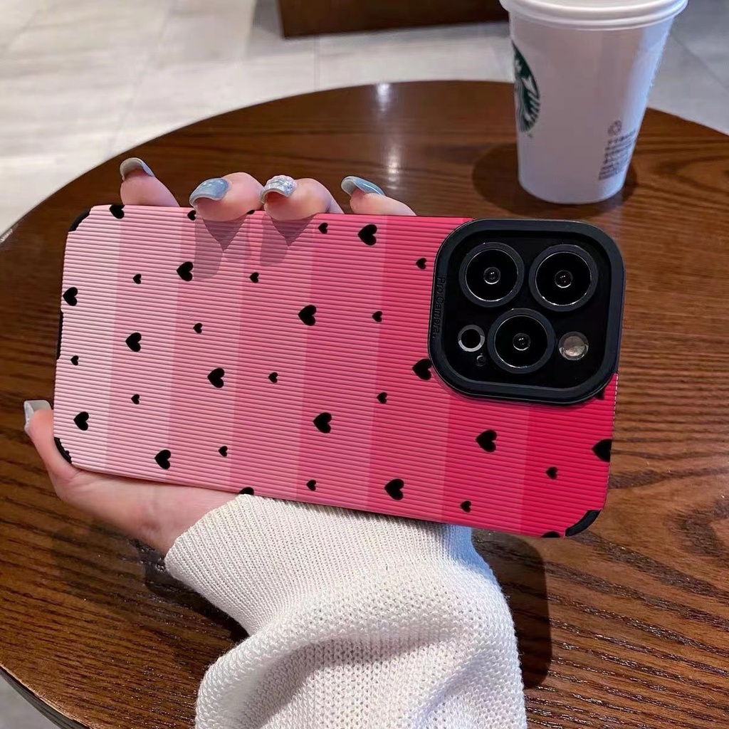 Pola Ins Cocok Untuk Iphone14 14pro 14Plus 14prm Iphone13 13prm iPhone 11 7Plus 8Plus Xr XS 12 Pro Max Empat Sudut Casing Ponsel Tahan Guncangan