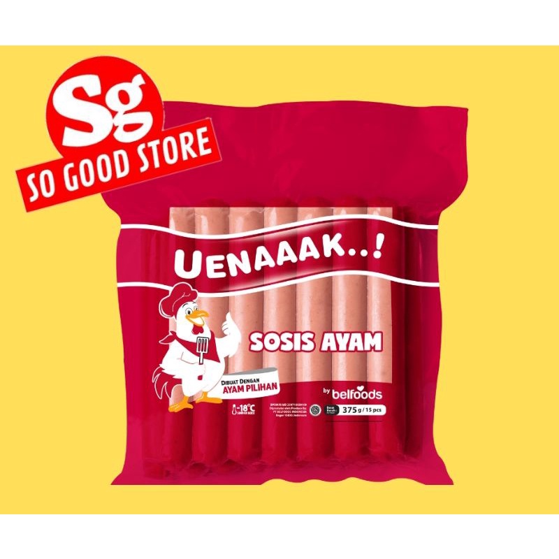 Belfoods uenaaak sosis ayam 375g