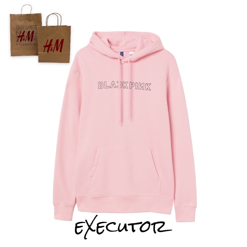 ( 8.8 ) Hoodie H&amp;M Wanita Sablon Blackpink, Flecee Katun Lembut Tebal, Free Papperbag