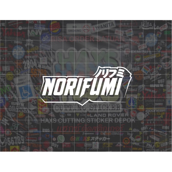 Cutting Sticker Norifumi Ukuran 8 Cm Untuk Motor Mobil V2
