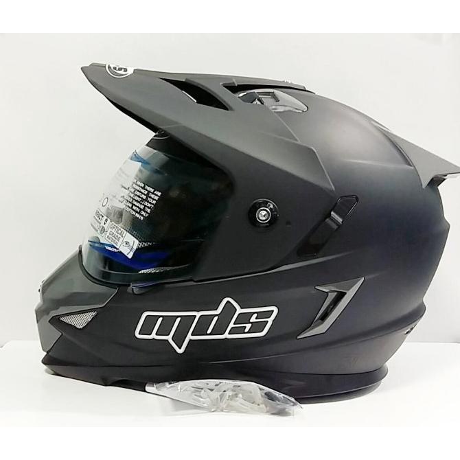 Sale Helm Mds Super Pro Supermoto Cross Full Face Moto Black Termurah