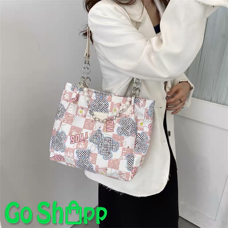 Tas Selempang Bahu Tote Bag Aesthetic Wanita Resleting Import Fashion Korea Terbaru - Shoulder Bag Wanita Kekinian TE11