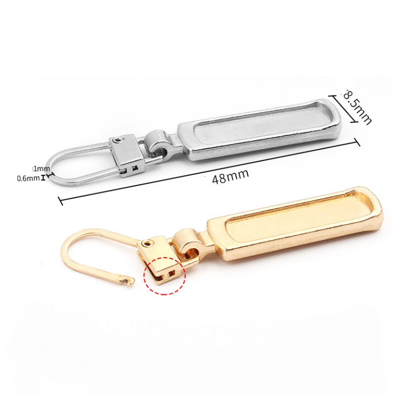 [Harga Grosir] Tas Koper Turun Jaket Zipper Sliders Kepala Resleting Repair Kit Kerajinan Logam Jahit Diy Pengganti Zipper Pull Tab Detachable Universal Zipper Pullers